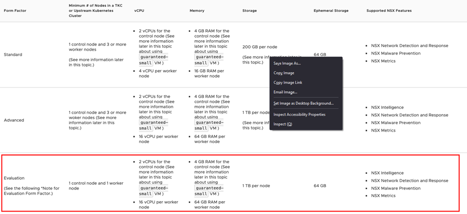 NSX Intelligence sur Tanzu