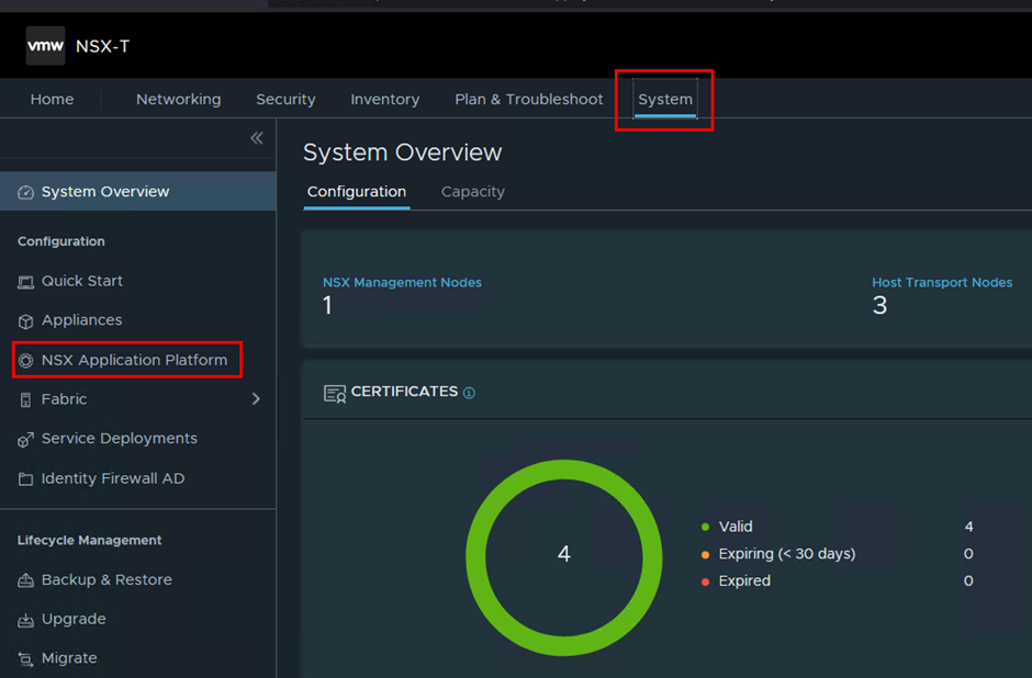 NSX Intelligence sur Tanzu