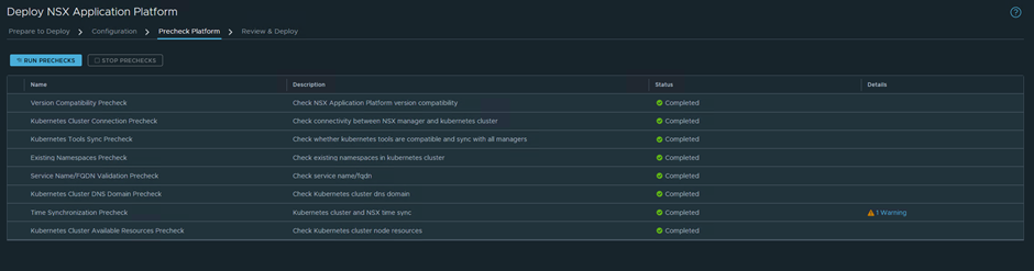 NSX Intelligence sur Tanzu