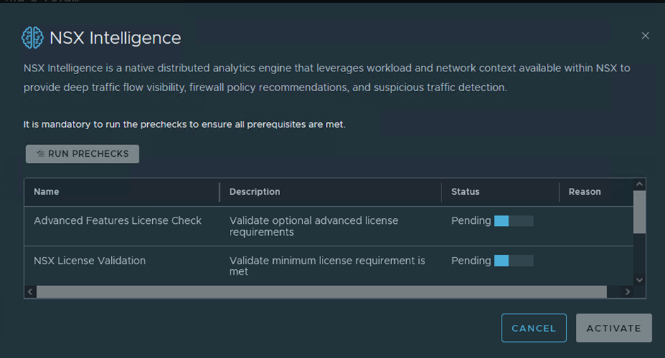 NSX Intelligence sur Tanzu